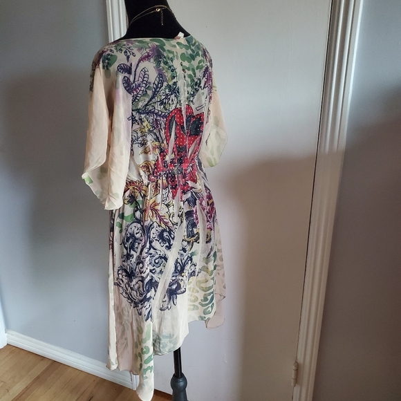 Libian Sheer Y2K Asymmetric Babydoll Dress Tattoo Fairy Grunge Measures Size M - Picture 5 of 13